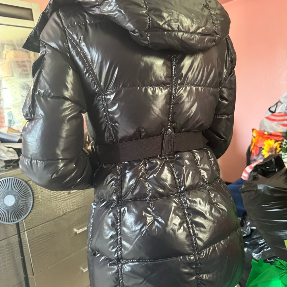 SAM. Shiny Black Kids Puffer Jacket